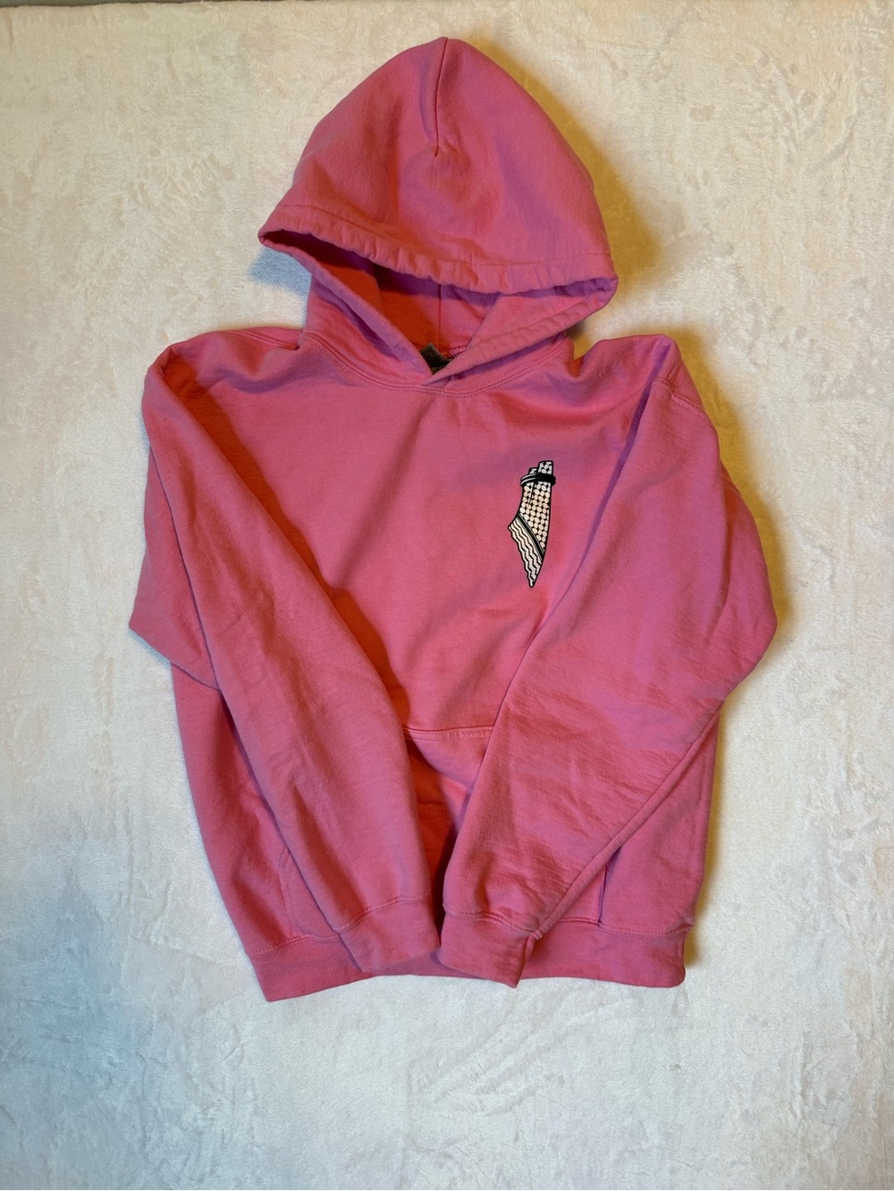 Gildan Pink 1948 Graphic Hoodie Nevada Southwestern Pattern Medium